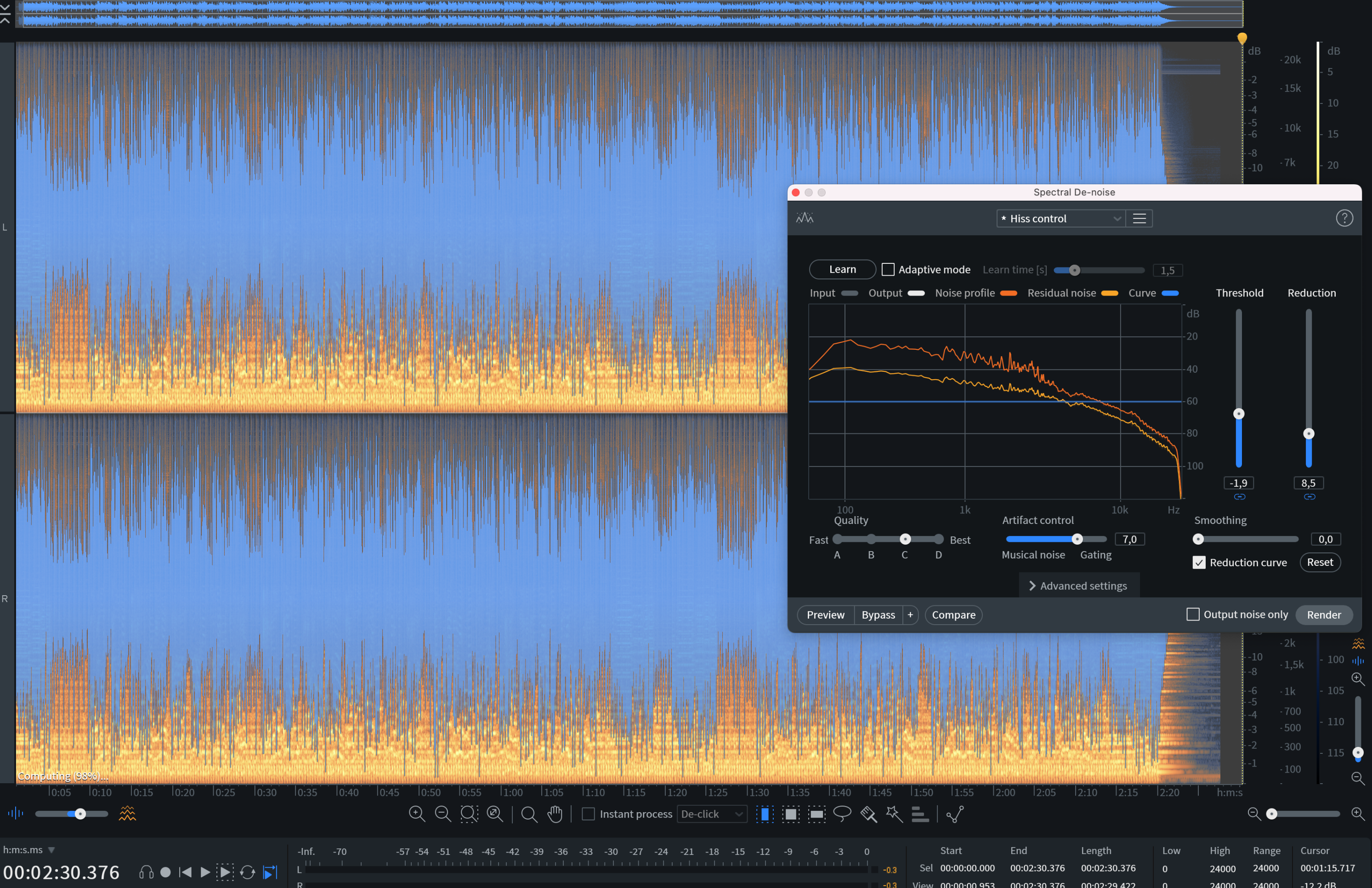 Software de Restauración de Audio